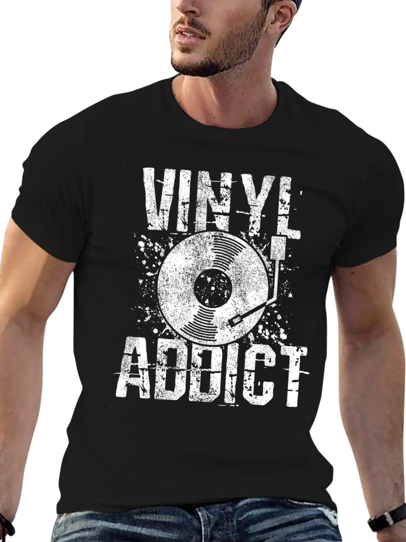 Vinyl Addict T-Shirt - Music Lover Tee