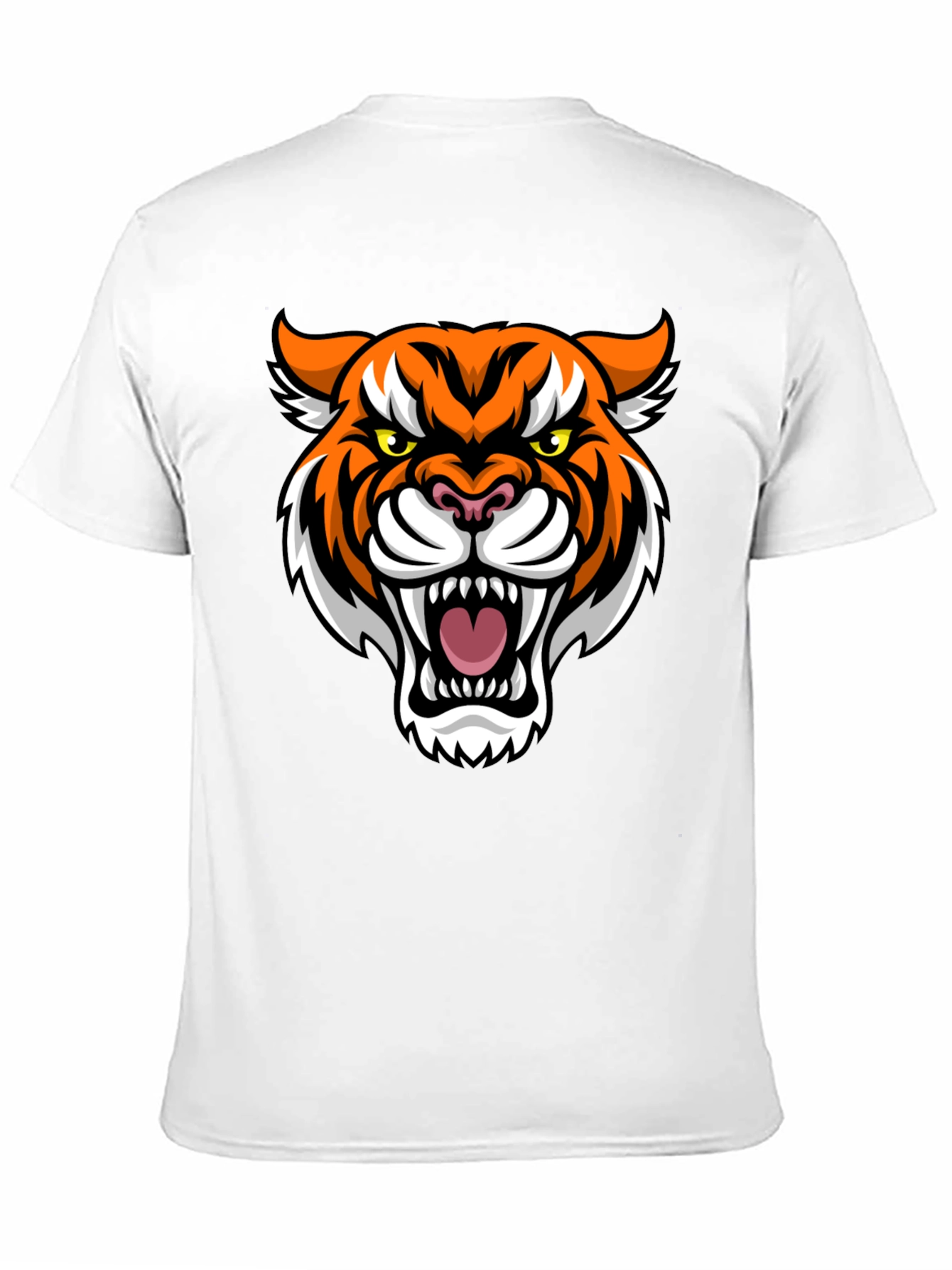 Mens Black T-Shirt with Tiger Graphic