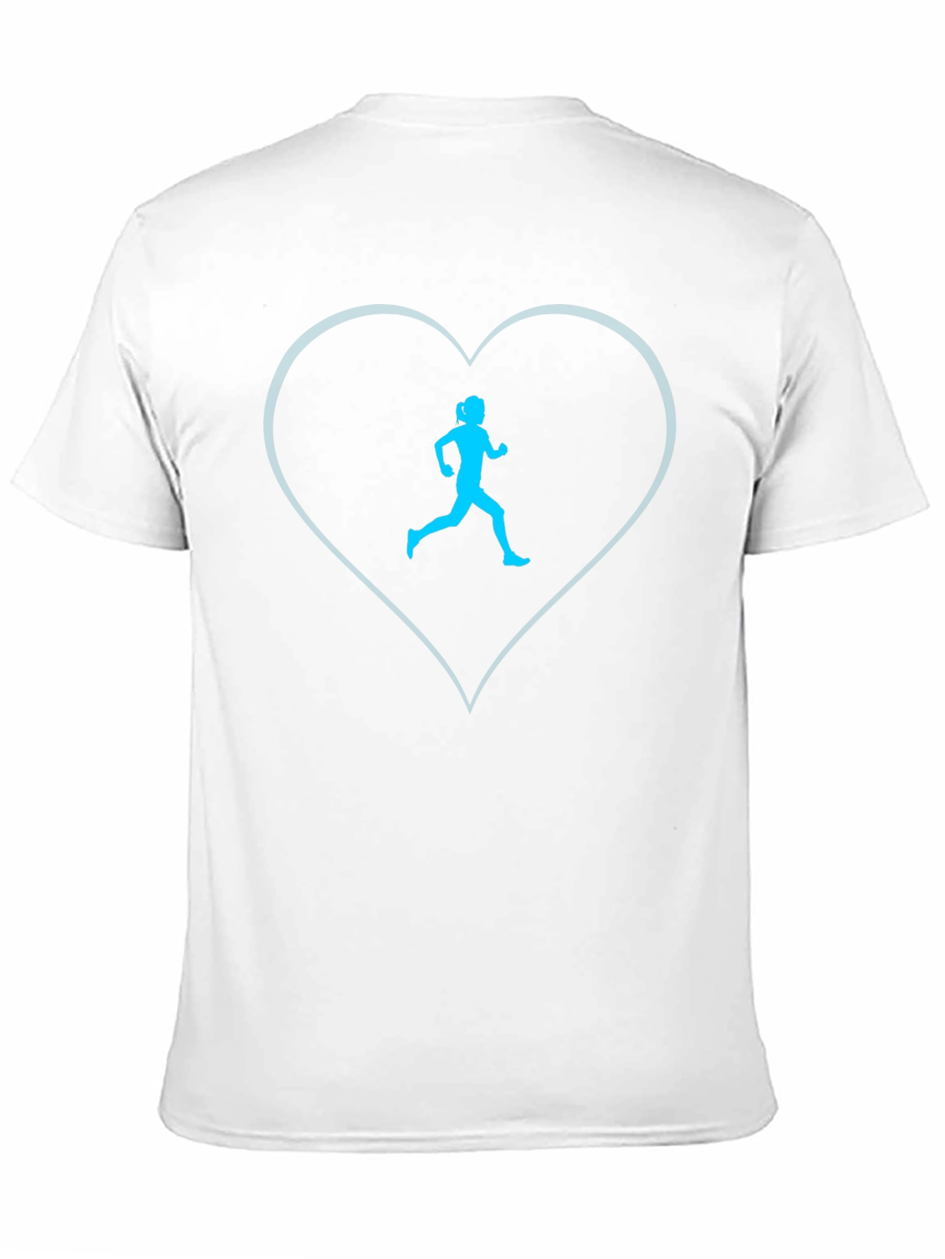 Runner Heart Tee - Black Cotton Blend Graphic T-Shirt