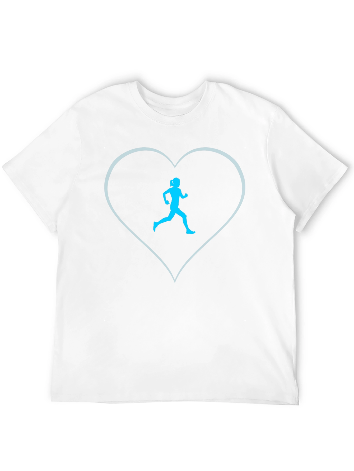 Runner Heart Tee - Black Cotton Blend Graphic T-Shirt