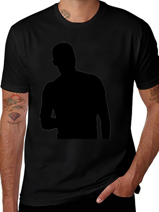 Mens Black Silhouette Graphic T-Shirt