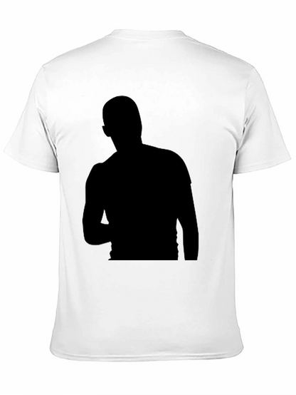 Mens Black Silhouette Graphic T-Shirt