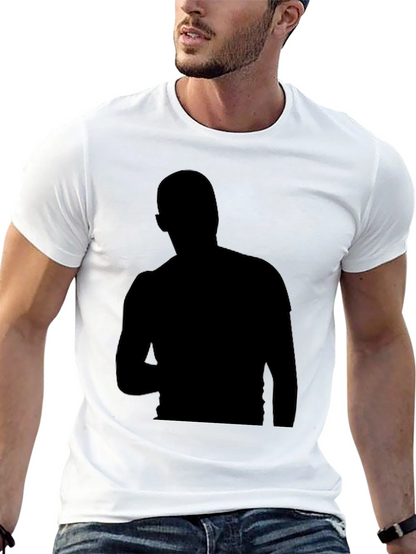 Mens Black Silhouette Graphic T-Shirt