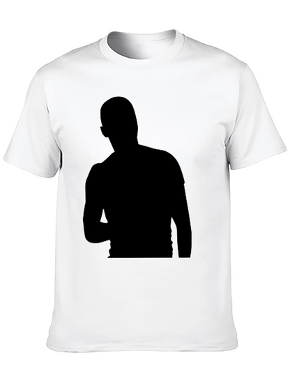 Mens Black Silhouette Graphic T-Shirt