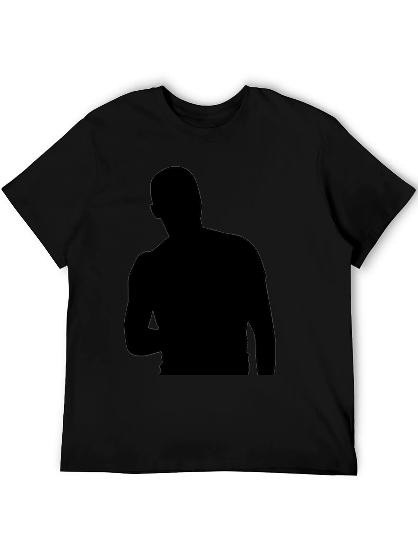 Mens Black Silhouette Graphic T-Shirt