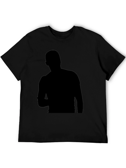 Mens Black Silhouette Graphic T-Shirt