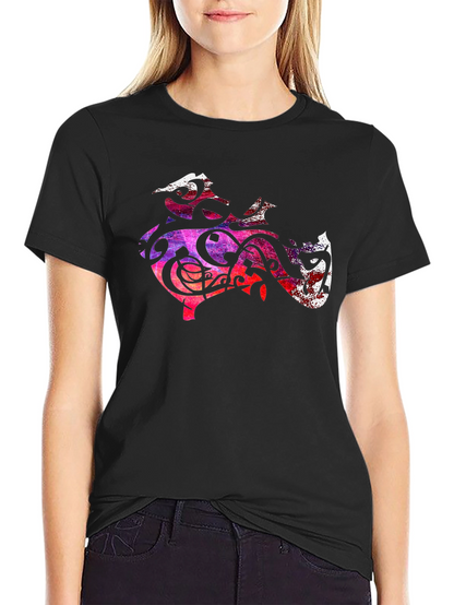 Abstract Art Tee - Black Graphic T-Shirt