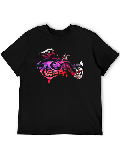 Abstract Art Tee - Black Graphic T-Shirt