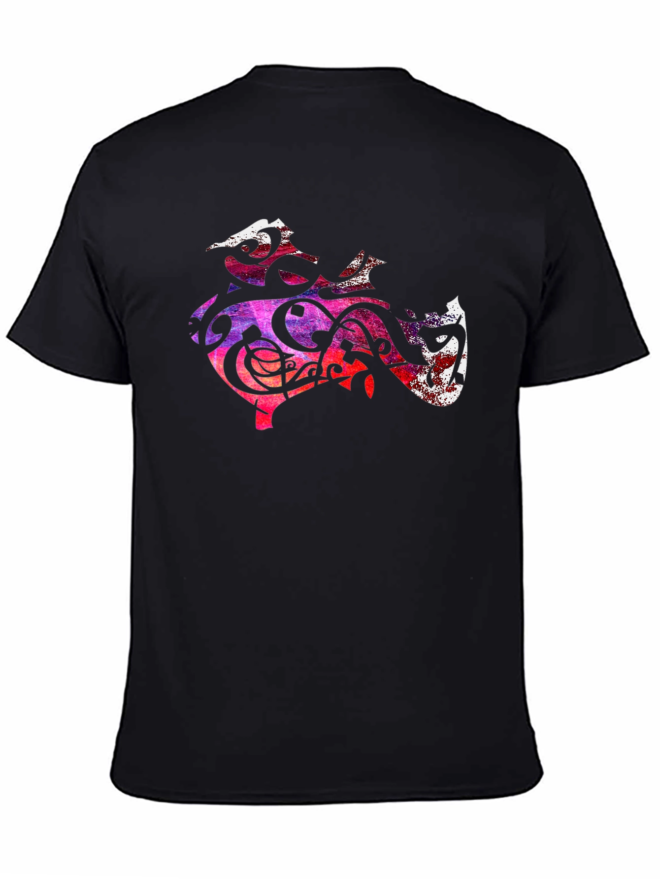 Abstract Art Tee - Black Graphic T-Shirt