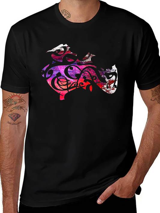 Abstract Art Tee - Black Graphic T-Shirt