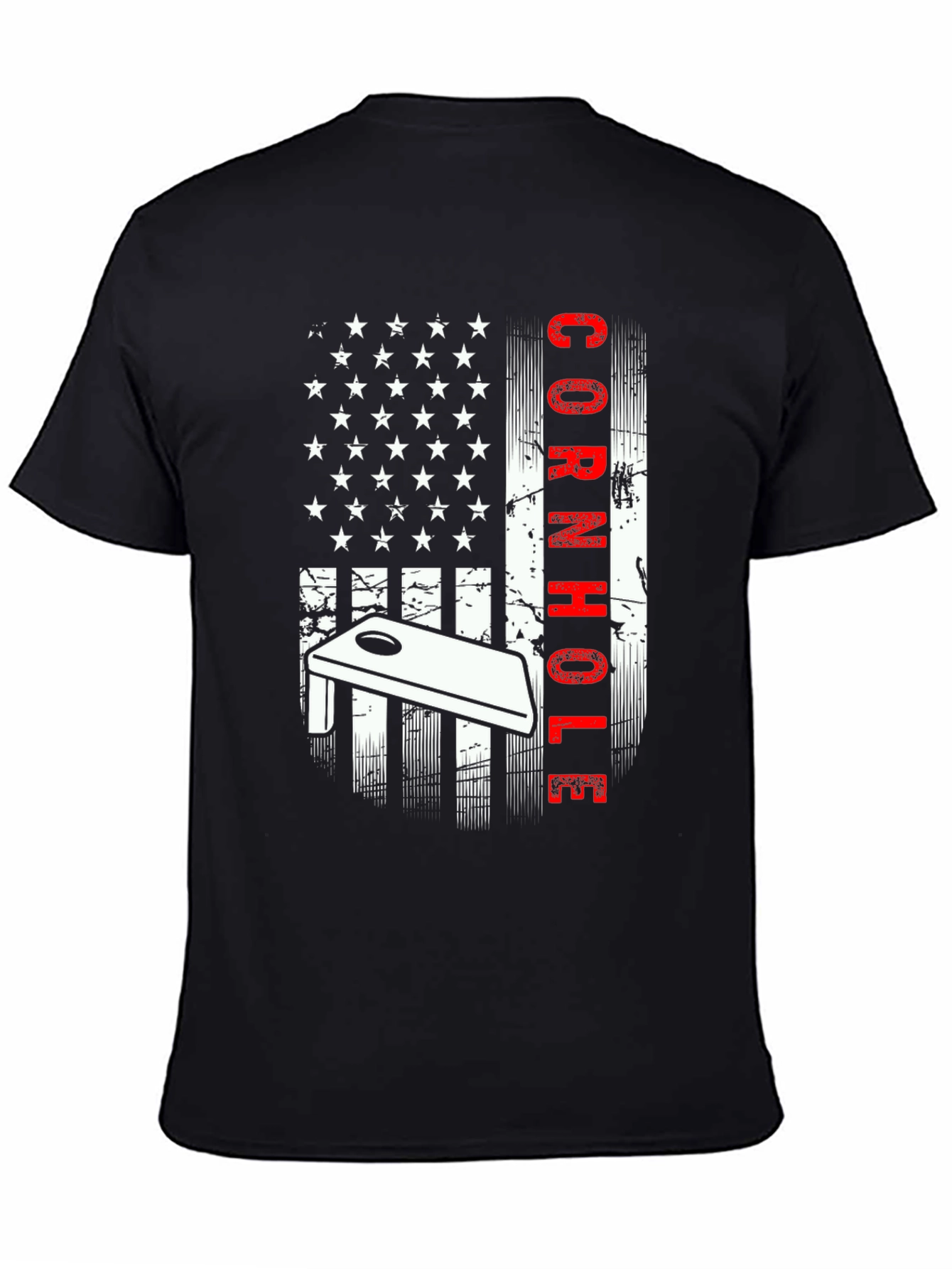 Cornhole American Flag Graphic Tee
