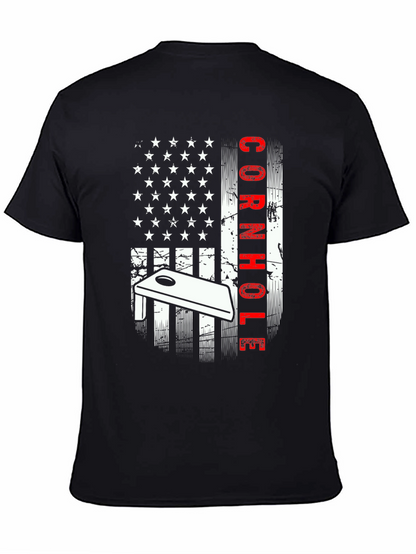 Cornhole American Flag Graphic Tee