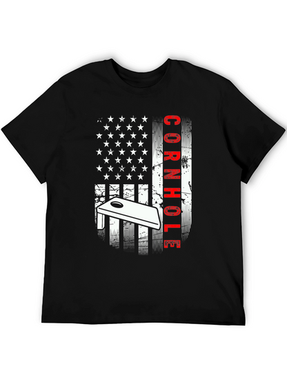 Cornhole American Flag Graphic Tee