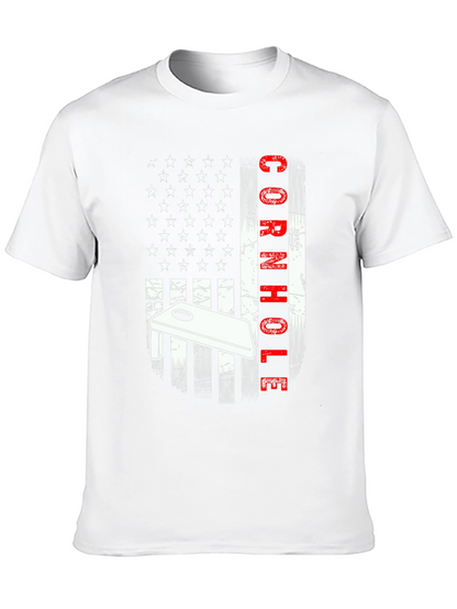 Cornhole American Flag Graphic Tee