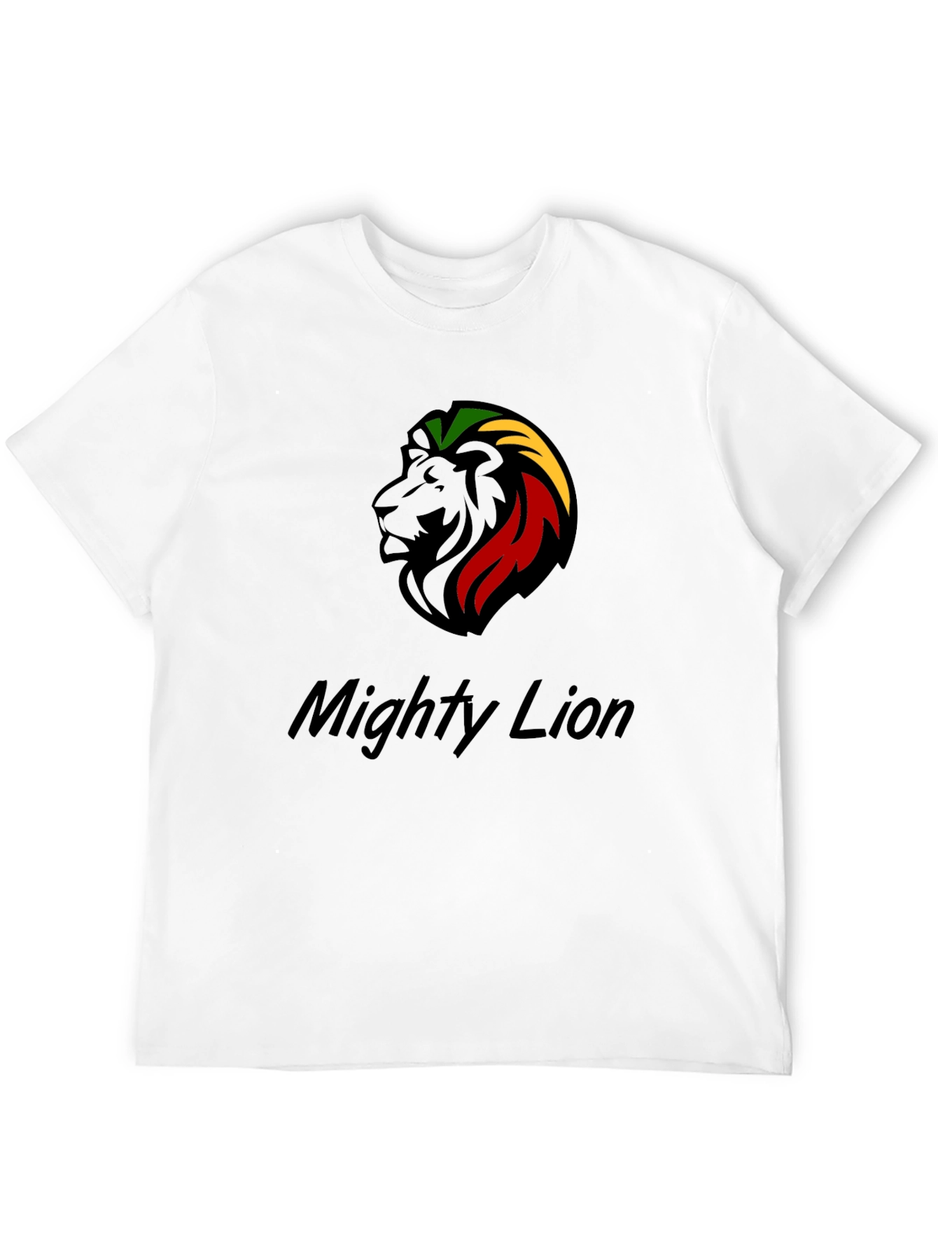 Mighty Lion Reggae T-Shirt Black Cotton