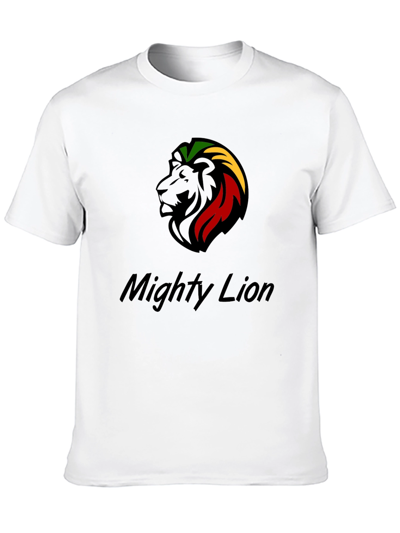 Mighty Lion Reggae T-Shirt Black Cotton
