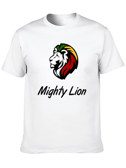 Mighty Lion Reggae T-Shirt Black Cotton