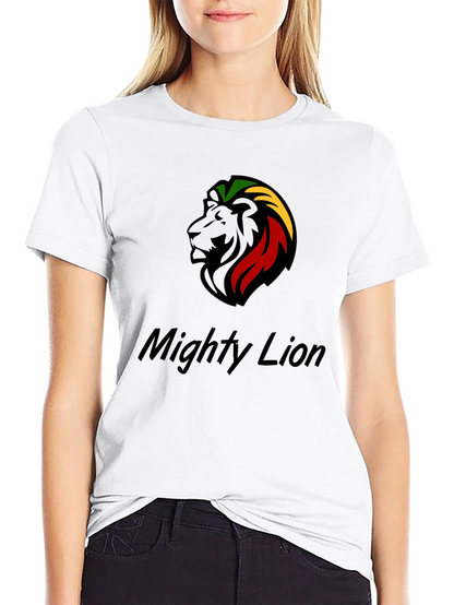 Mighty Lion Reggae T-Shirt Black Cotton