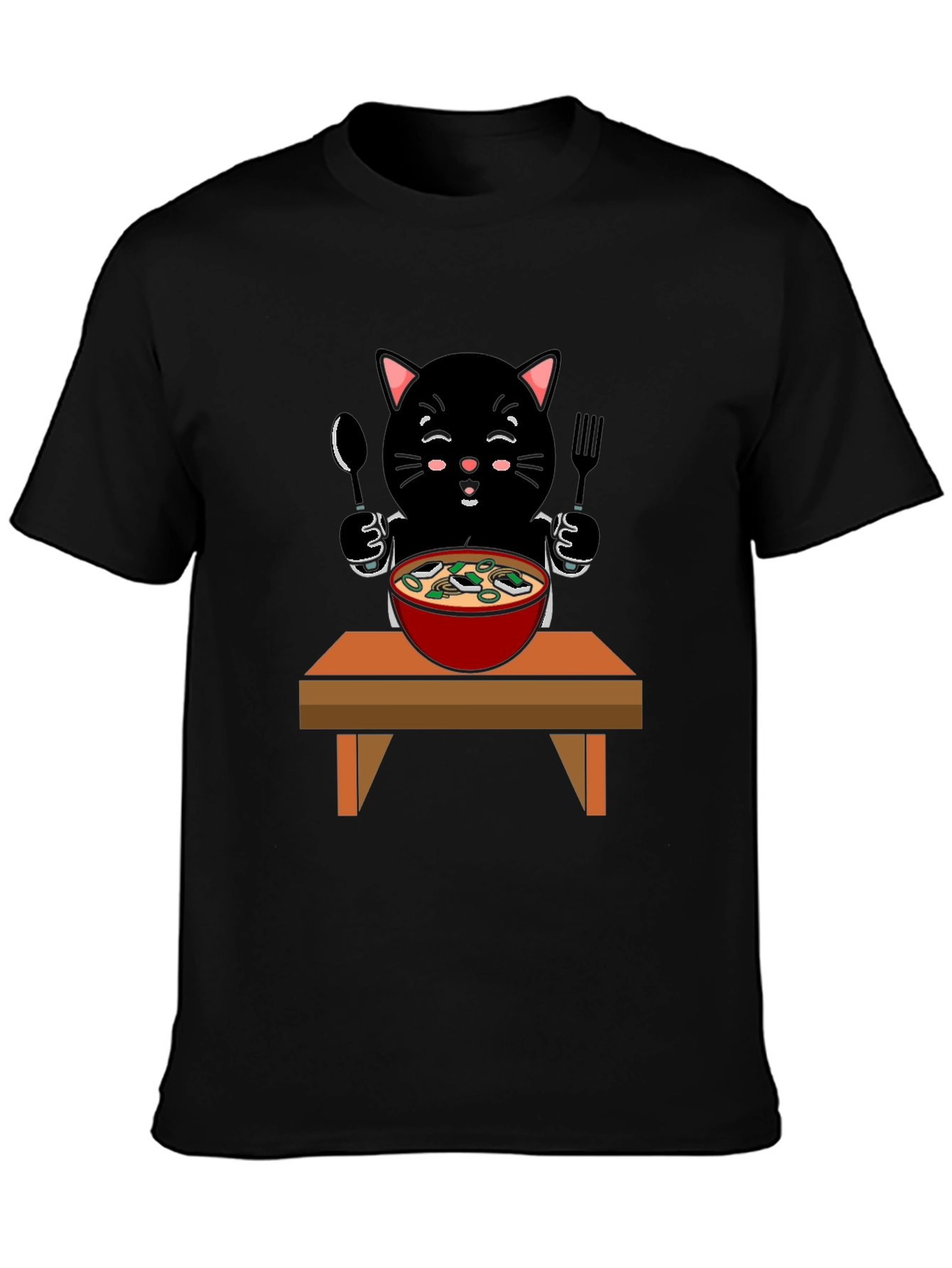 Cat Eating Ramen T-Shirt