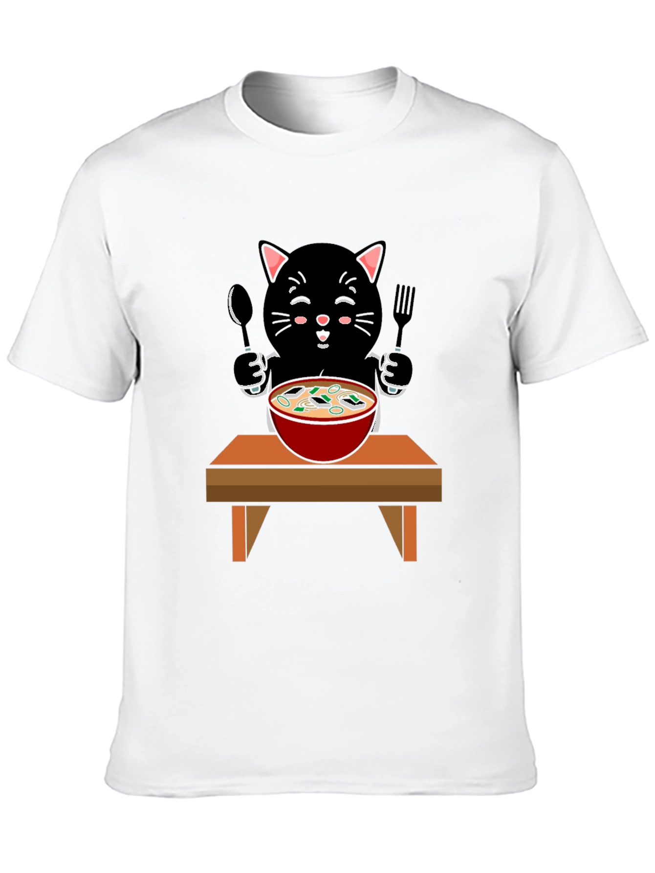 Cat Eating Ramen T-Shirt