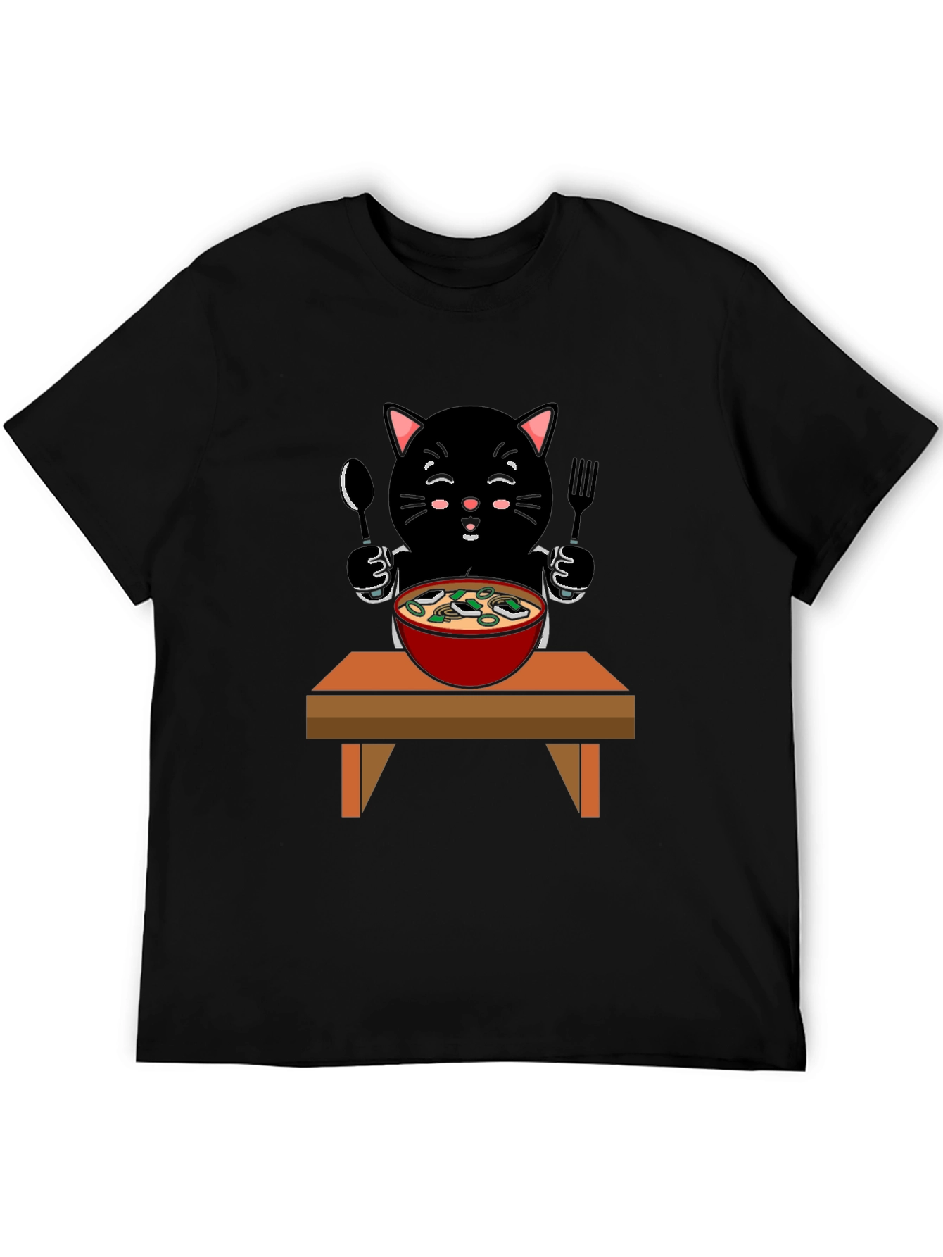 Cat Eating Ramen T-Shirt