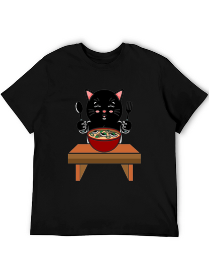 Cat Eating Ramen T-Shirt