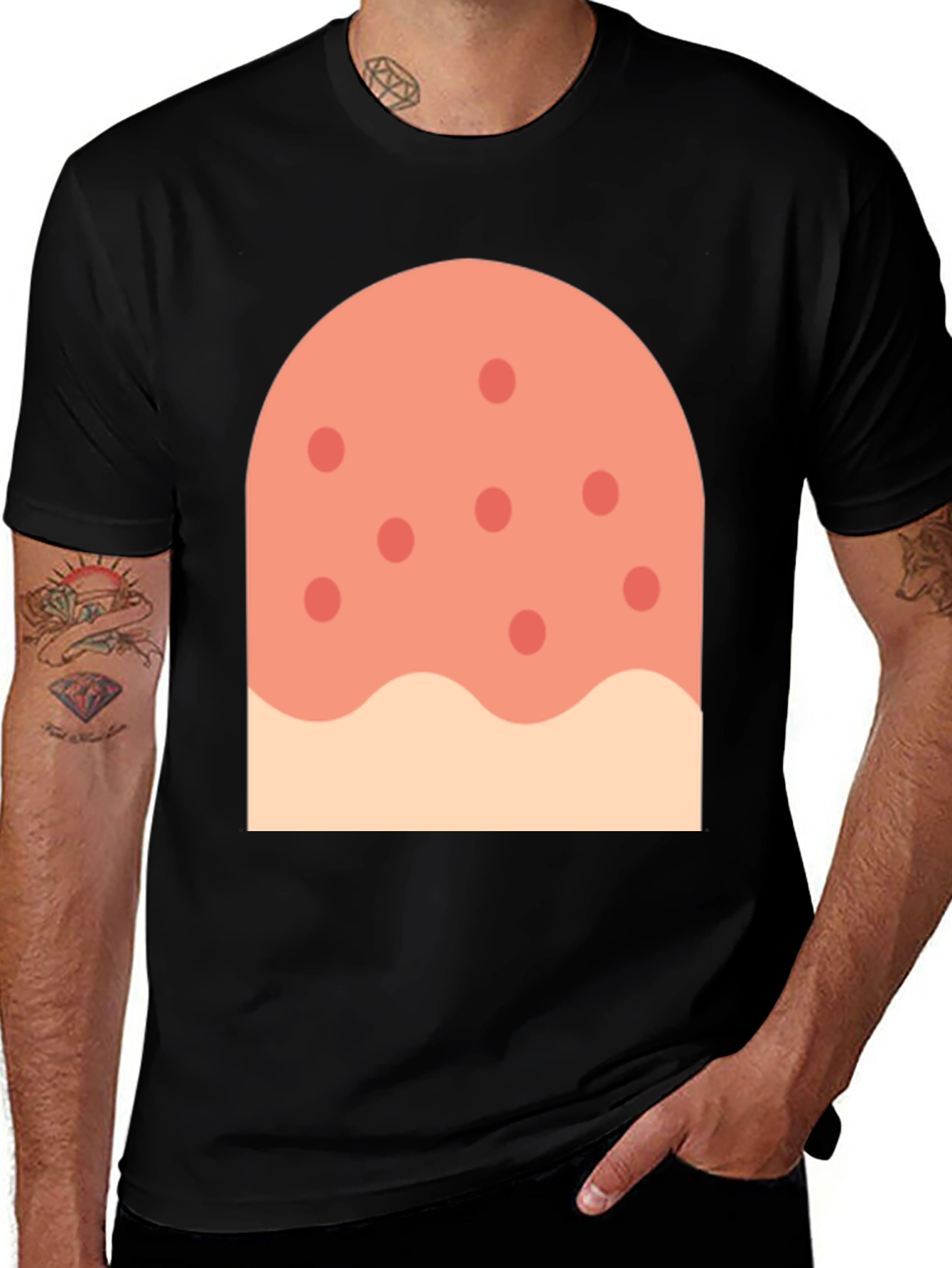 Novelty Pizza Slice Graphic T-Shirt