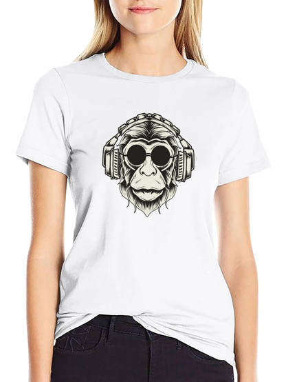 Monkey DJ Graphic T-Shirt - Cool Urban Streetwear
