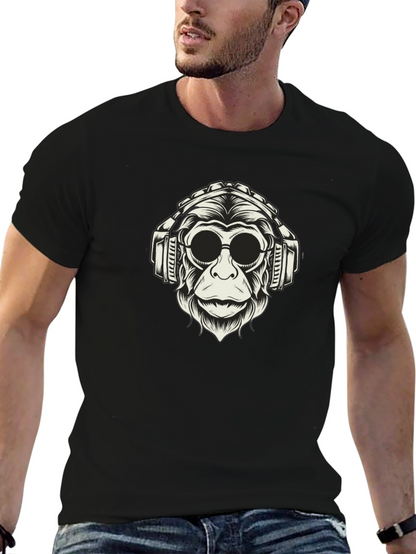 Monkey DJ Graphic T-Shirt - Cool Urban Streetwear