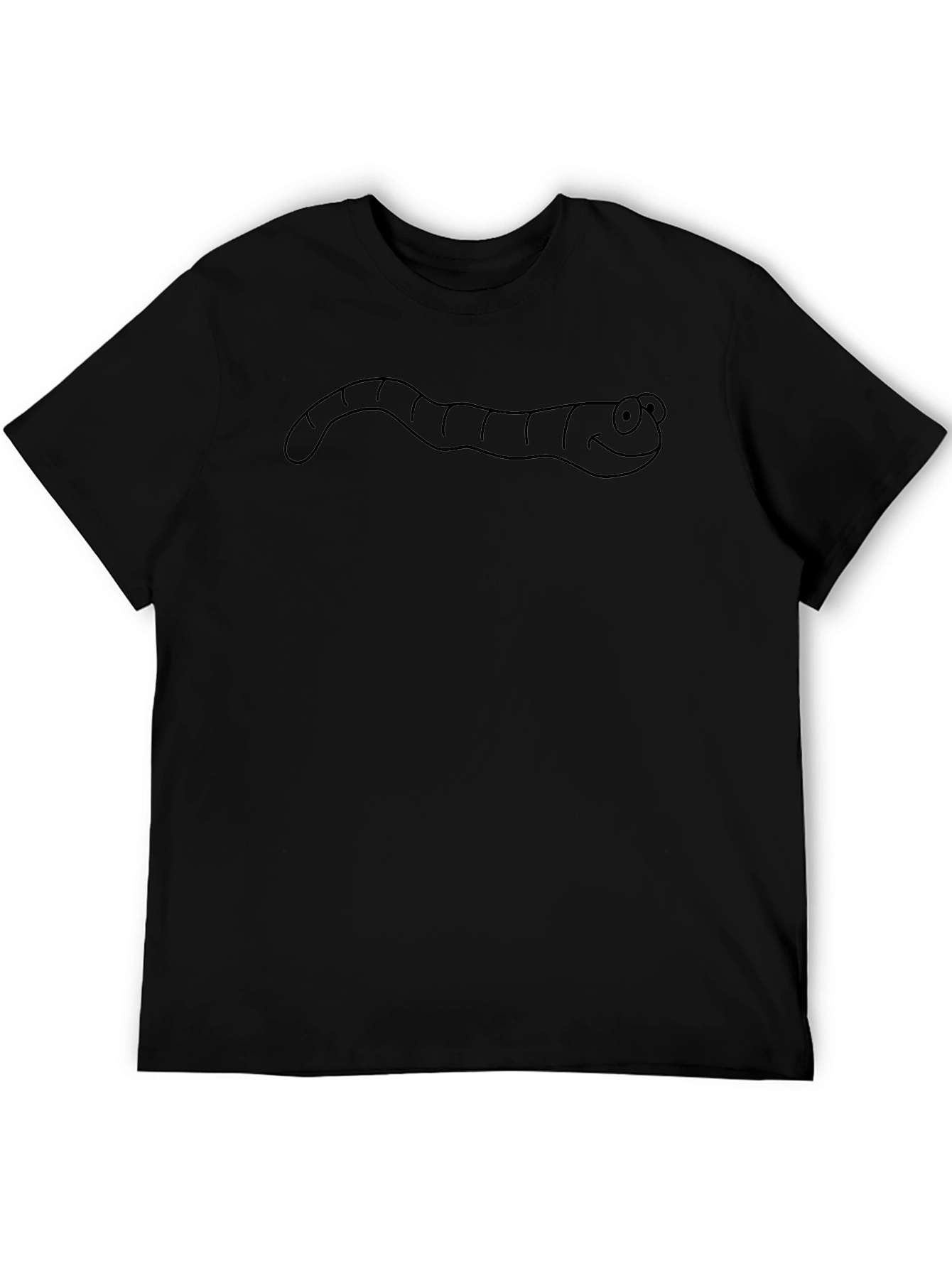 Mens Black Worm Graphic Tee