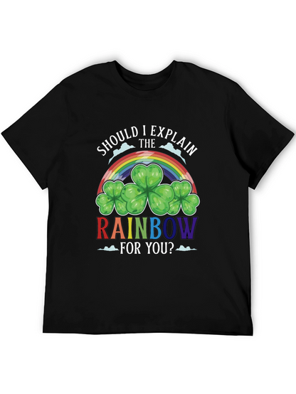 St. Patricks Day Rainbow Shamrock Tee
