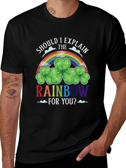 St. Patricks Day Rainbow Shamrock Tee