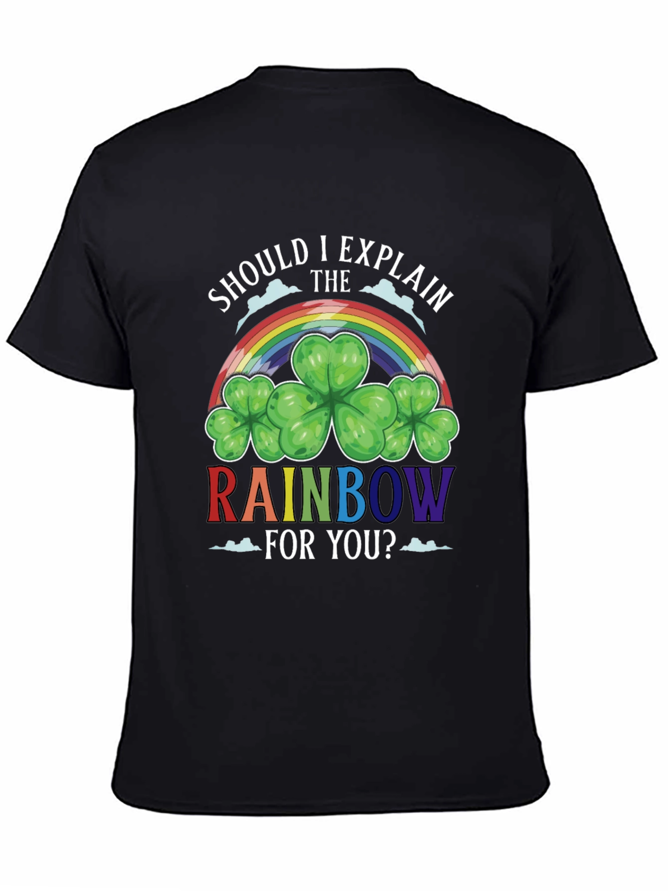St. Patricks Day Rainbow Shamrock Tee