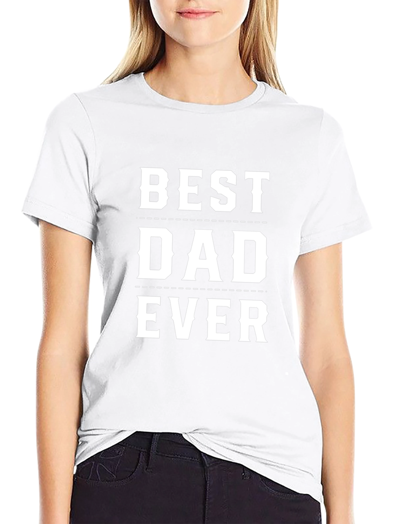 Best Dad Ever Black Graphic T-Shirt