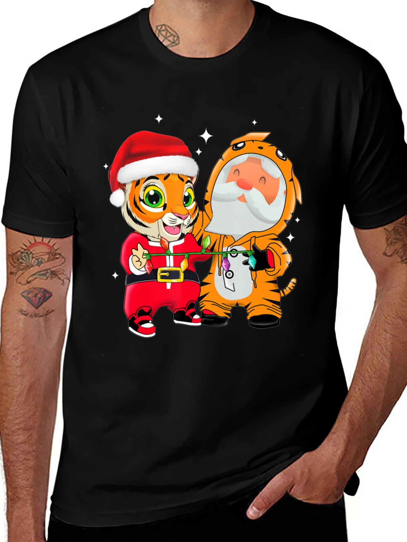 Festive Tiger Graphic Tee