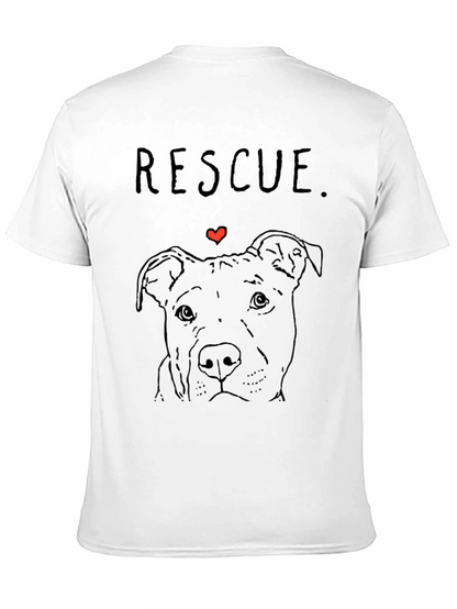 Rescue Dog Graphic T-Shirt - Black