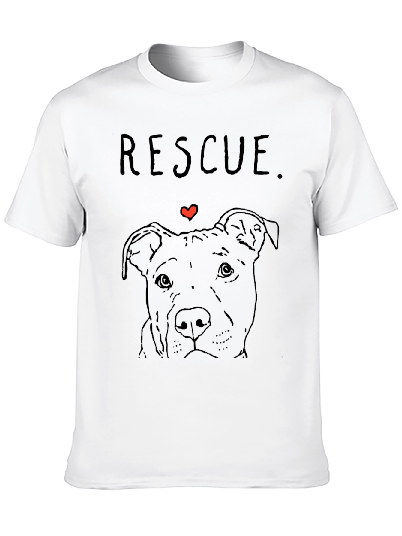 Rescue Dog Graphic T-Shirt - Black