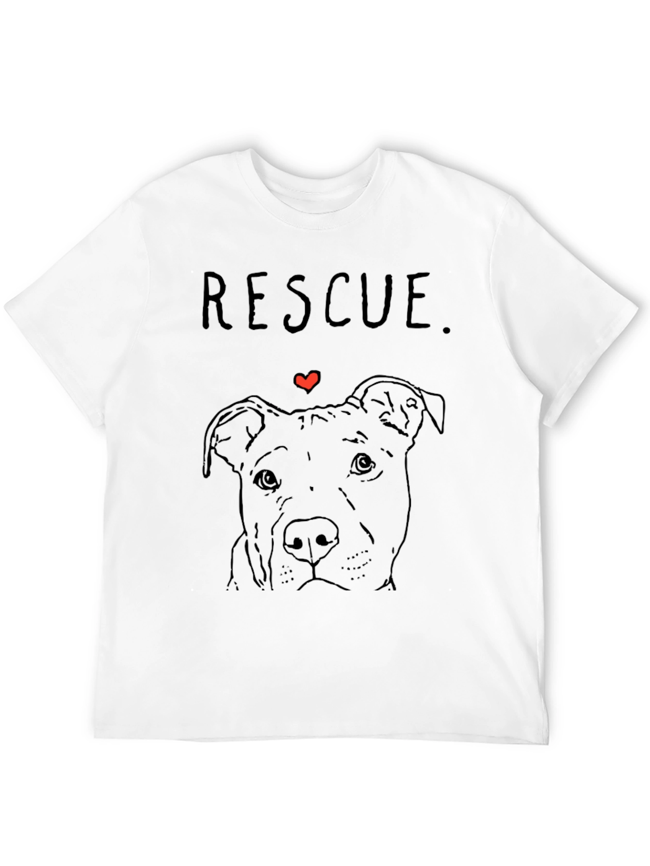 Rescue Dog Graphic T-Shirt - Black