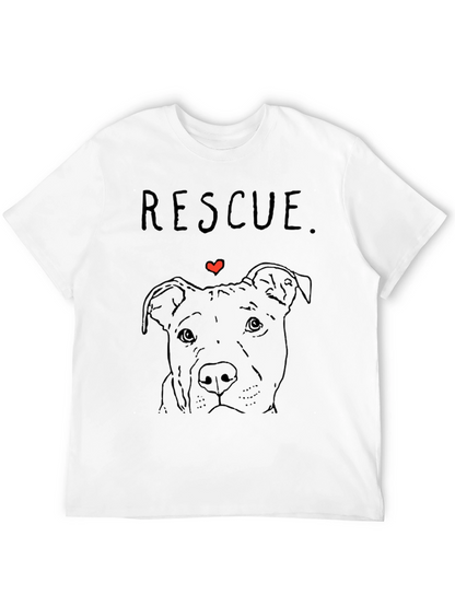 Rescue Dog Graphic T-Shirt - Black