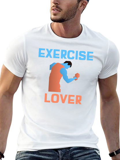 Exercise Lover Graphic Tee - Black