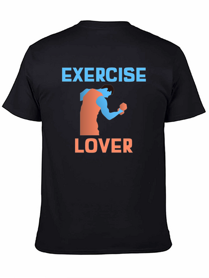 Exercise Lover Graphic Tee - Black