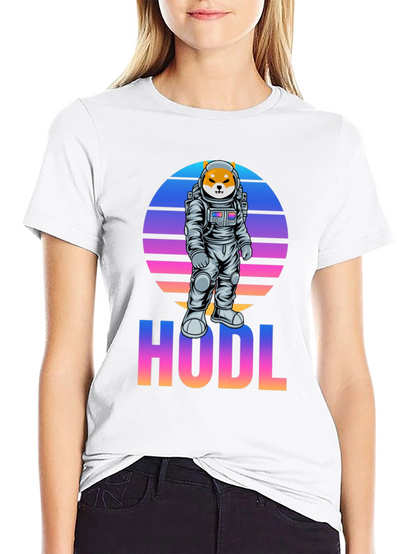 HODL Shiba Inu Astronaut T-Shirt