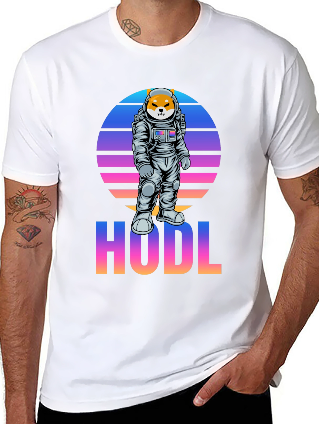HODL Shiba Inu Astronaut T-Shirt