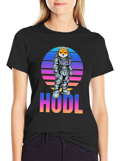 HODL Shiba Inu Astronaut T-Shirt
