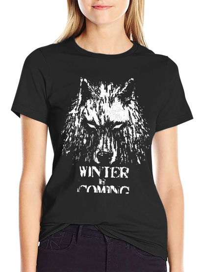 Winter is Coming Wolf Graphic Tee