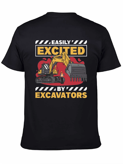 Easily Excited By Excavators Mens T-Shirt