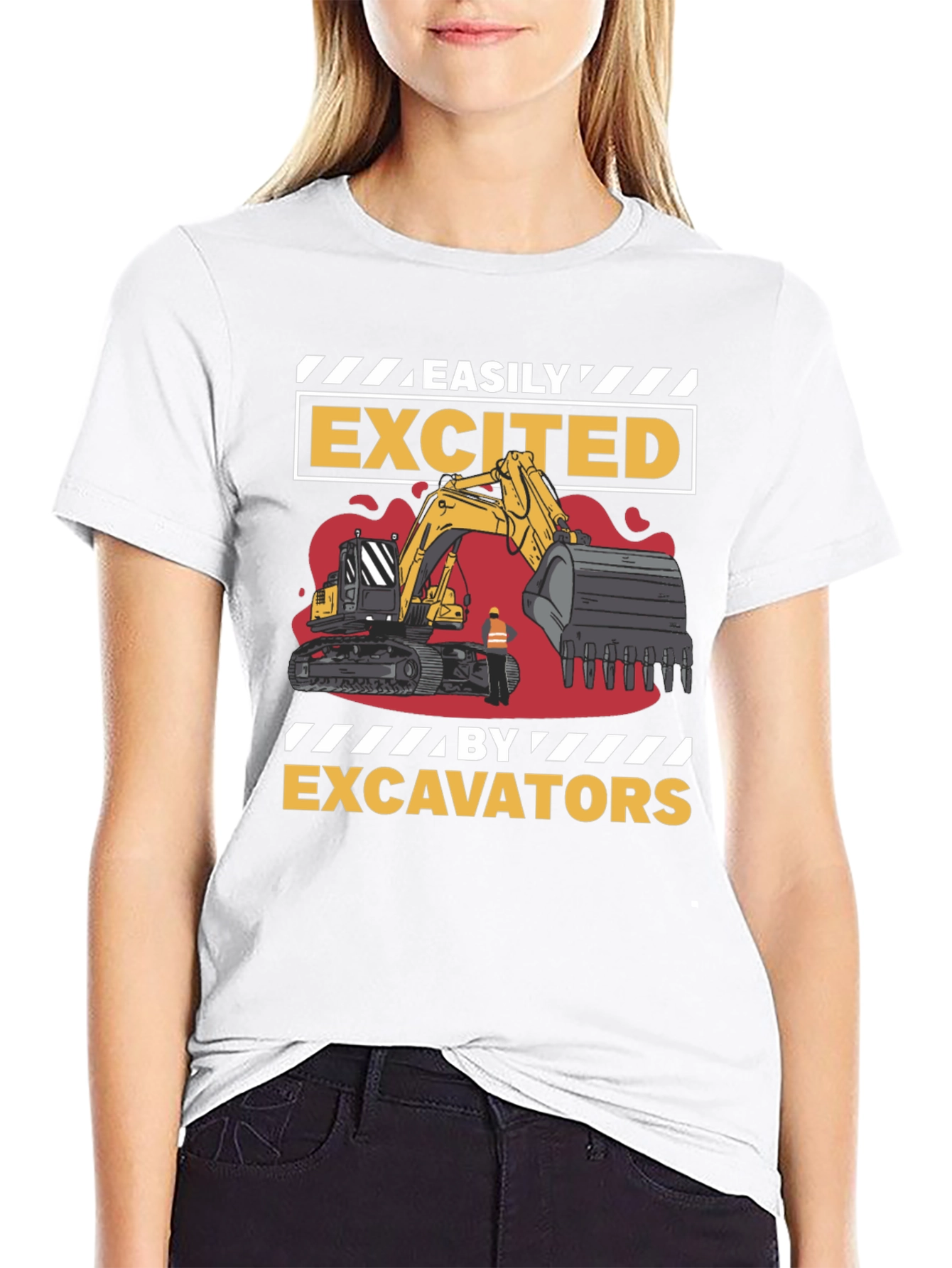 Easily Excited By Excavators Mens T-Shirt