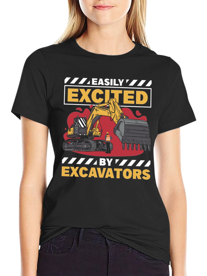 Easily Excited By Excavators Mens T-Shirt