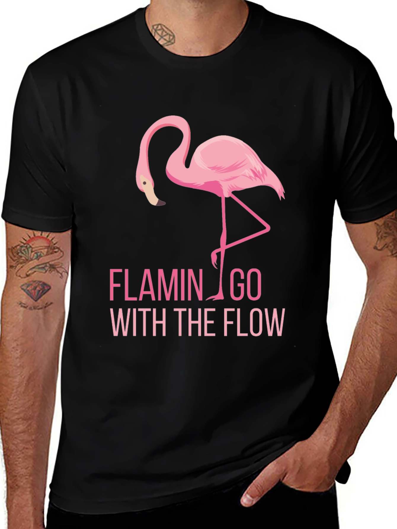 Flamingo Go With The Flow Graphic Tee