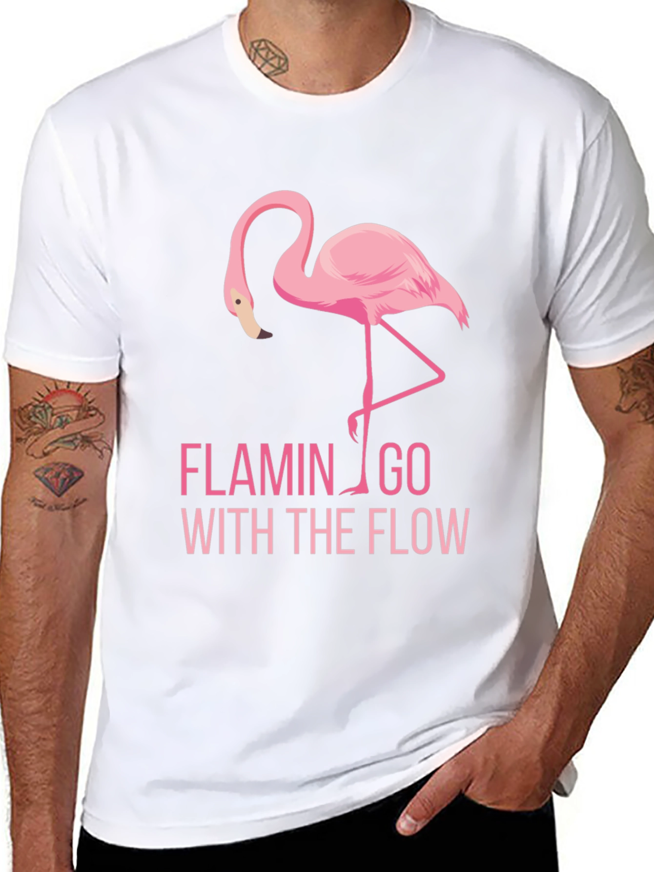 Flamingo Go With The Flow Graphic Tee